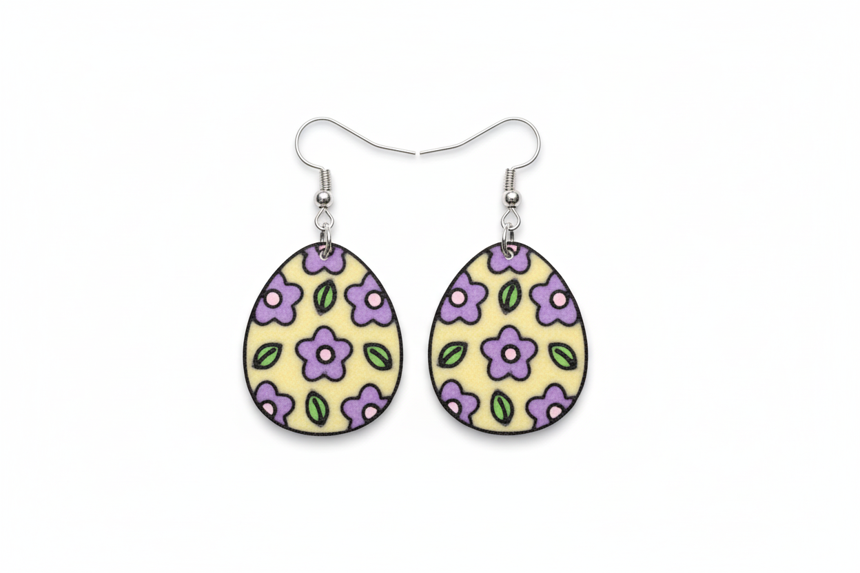 Easter Egg Earrings - Enhanced Product Photo