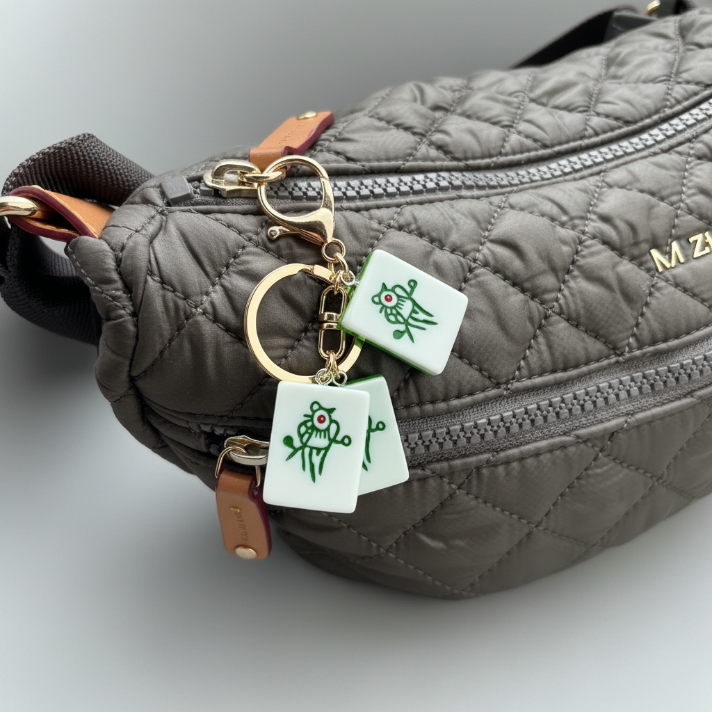 Bird Tile Keychain
