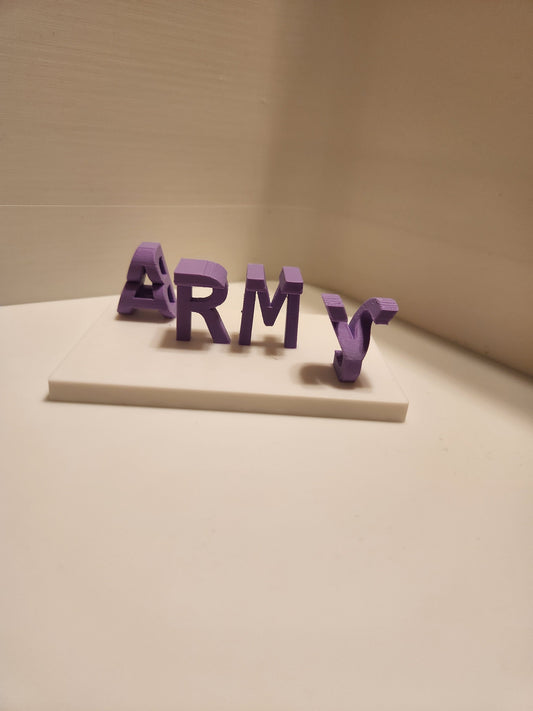 BTS & ARMY 3D Printed Letter Sign