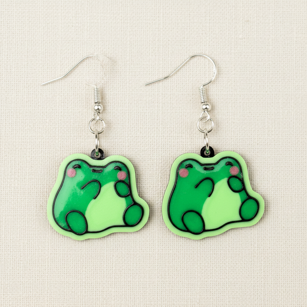 Enhanced Frog Earrings