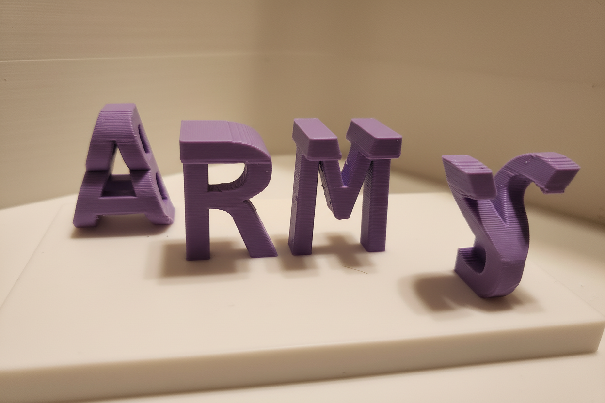 BTS & ARMY 3D Printed Letter Sign